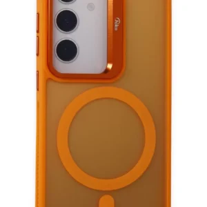 Joko Samsung Galaxy S24 Flet Lens Magsafe Kapak - Turuncu