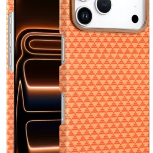 Newface Apple İphone 17 Pro Vega Magsafe Kapak - Parlak Turuncu