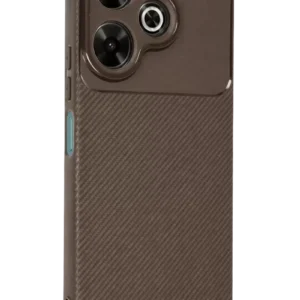 Newface Xiaomi Redmi 13 4g Kılıf Auto Focus Karbon Kapak - Kahverengi