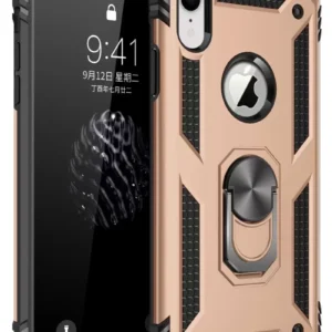 Newface İphone Xr Kılıf Sofya Yüzüklü Silikon Kapak - Gold