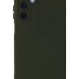 Newface Samsung Galaxy A25 5g Kılıf Nano İçi Kadife Silikon - Koyu Yeşil