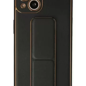 Newface İphone 13 Kılıf Coco Deri Standlı Kapak - Siyah