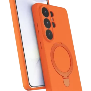 Newface Samsung Galaxy S26 Ultra Regal Magsafe Standlı Kapak - Turuncu