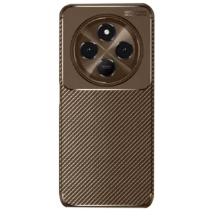 Newface Xiaomi Redmi 14c Kılıf Auto Focus Karbon Kapak - Kahverengi