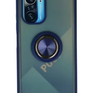 Newface Xiaomi Redmi K40 Kılıf Montreal Yüzüklü Silikon Kapak - Lacivert