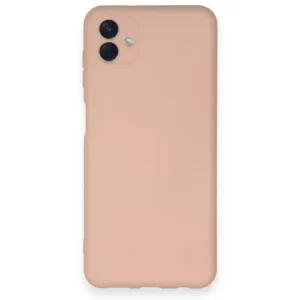 Newface Samsung Galaxy A04 Kılıf Nano İçi Kadife Silikon - Pudra