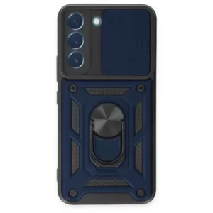 Newface Samsung Galaxy S23 Fe Kılıf Pars Lens Yüzüklü Silikon - Lacivert