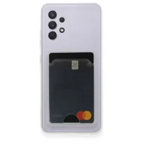 Newface Samsung Galaxy A32 Kılıf Kart Şeffaf Silikon - Şeffaf