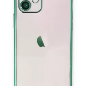 Newface İphone 12 Kılıf Razer Lensli Silikon - Yeşil