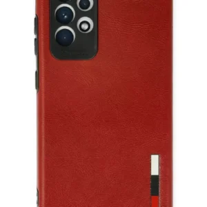 Newface Samsung Galaxy A72 Kılıf Loop Deri Silikon - Kırmızı