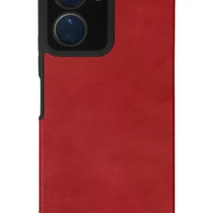 Newface Vivo Y16 Kılıf Loop Deri Silikon - Kırmızı