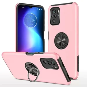 Newface Xiaomi Poco F3 Kılıf Elit Yüzüklü Kapak - Pembe