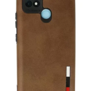 Newface Realme C21 Kılıf Loop Deri Silikon - Kahverengi