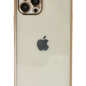 Newface İphone 12 Pro Max Kılıf Razer Lensli Silikon - Gold