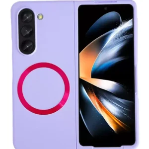 Newface Samsung Galaxy Z Fold 5 Kılıf Mata Fold Kapak - Lila