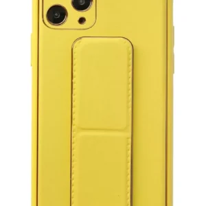 Newface İphone 11 Pro Kılıf Coco Deri Standlı Kapak - Sarı