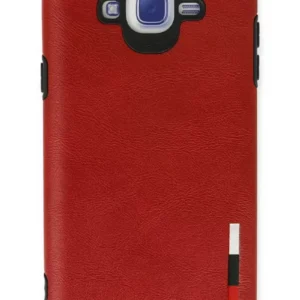 Newface Samsung Galaxy J7 Kılıf Loop Deri Silikon - Kırmızı