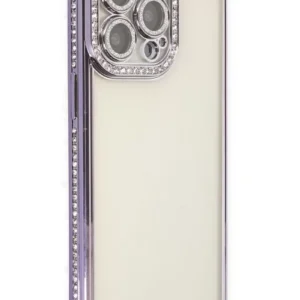 Newface İphone 14 Pro Kılıf Joke Taşlı Silikon - Mor