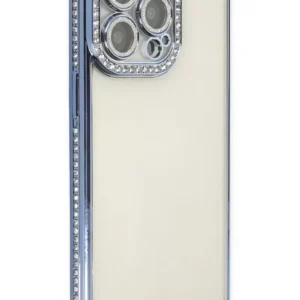 Newface İphone 14 Pro Kılıf Joke Taşlı Silikon - Mavi