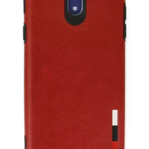 Newface Samsung Galaxy J7 Pro / J730 Kılıf Loop Deri Silikon - Kırmızı