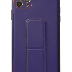 Newface İphone 11 Pro Max Kılıf Coco Deri Standlı Kapak - Mor