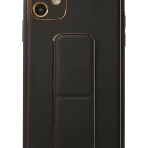 Newface İphone 12 Kılıf Coco Deri Standlı Kapak - Siyah