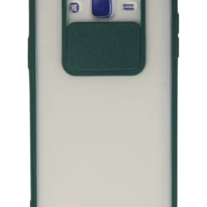 Newface Samsung Galaxy J7 Kılıf Palm Buzlu Kamera Sürgülü Silikon - Yeşil