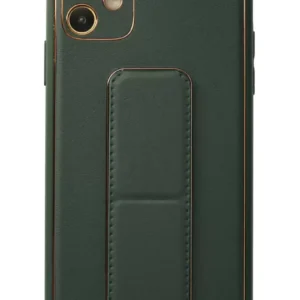 Newface İphone 12 Kılıf Coco Deri Standlı Kapak - Yeşil