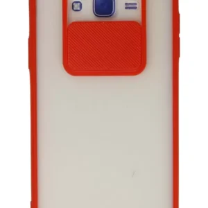 Newface Samsung Galaxy J7 Kılıf Palm Buzlu Kamera Sürgülü Silikon - Kırmızı