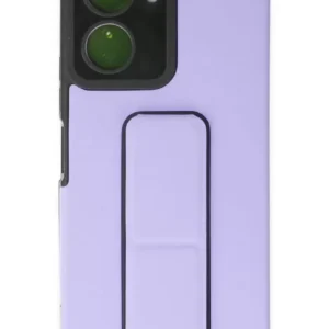 Newface Vivo Y16 Kılıf Mega Standlı Silikon - Lila