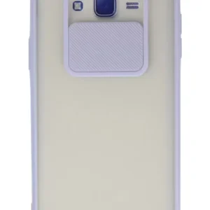 Newface Samsung Galaxy J7 Kılıf Palm Buzlu Kamera Sürgülü Silikon - Lila