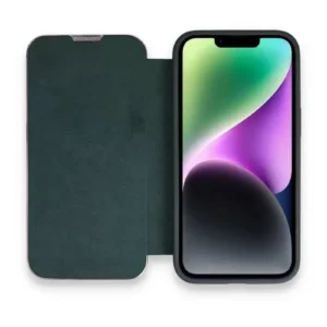 Newface İphone 13 Pro Max Kılıf Dolpin Kapaklı - Koyu Yeşil