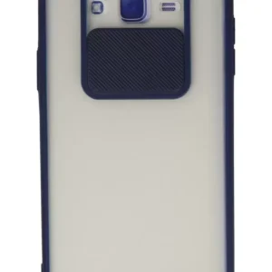 Newface Samsung Galaxy J7 Kılıf Palm Buzlu Kamera Sürgülü Silikon - Lacivert