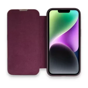 Newface İphone 13 Pro Max Kılıf Dolpin Kapaklı - Derin Mor