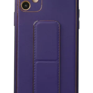 Newface İphone 12 Kılıf Coco Deri Standlı Kapak - Mor
