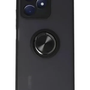 Newface Realme C53 Kılıf Montreal Yüzüklü Silikon Kapak - Siyah