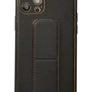 Newface İphone 12 Pro Kılıf Coco Deri Standlı Kapak - Siyah