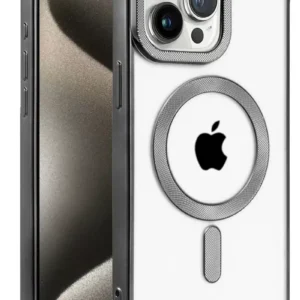 Newface İphone 15 Pro Max Kılıf Kronos Magsafe Kapak - Siyah