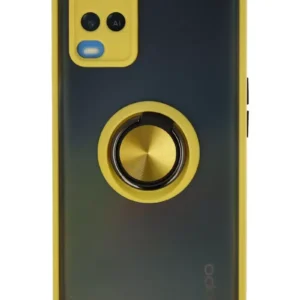 Newface Oppo A54 4g Kılıf Montreal Yüzüklü Silikon Kapak - Sarı