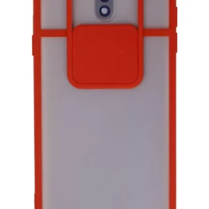 Newface Samsung Galaxy J7 Pro / J730 Kılıf Palm Buzlu Kamera Sürgülü Silikon - Kırmızı