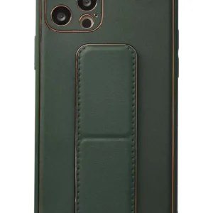 Newface İphone 12 Pro Kılıf Coco Deri Standlı Kapak - Yeşil