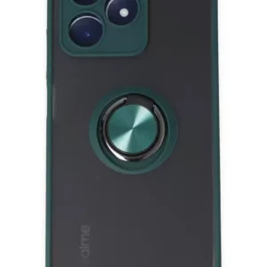Newface Realme C53 Kılıf Montreal Yüzüklü Silikon Kapak - Yeşil