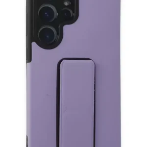 Newface Samsung Galaxy S23 Ultra Kılıf Mega Standlı Silikon - Lila