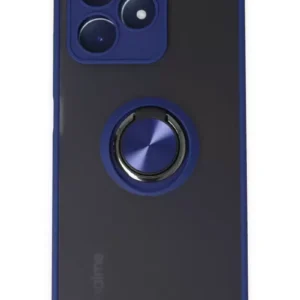 Newface Realme C53 Kılıf Montreal Yüzüklü Silikon Kapak - Lacivert