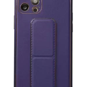 Newface İphone 12 Pro Kılıf Coco Deri Standlı Kapak - Mor
