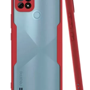 Newface Realme C21 Kılıf Platin Silikon - Kırmızı
