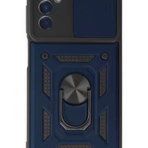 Newface Samsung Galaxy M14 5g Kılıf Pars Lens Yüzüklü Silikon - Lacivert