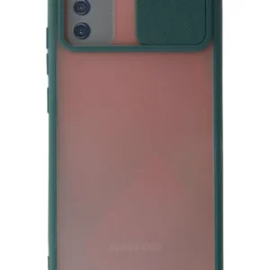 Newface Samsung Galaxy A03s Kılıf Palm Buzlu Kamera Sürgülü Silikon - Yeşil