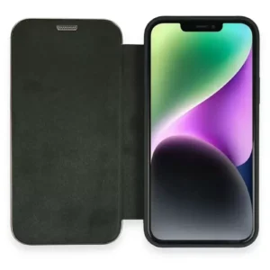 Newface İphone 12 Kılıf Dolpin Kapaklı - Koyu Yeşil