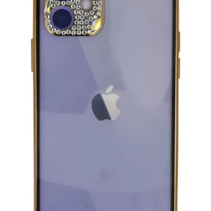 Newface İphone 12 Kılıf Liva Taşlı Silikon - Siyah